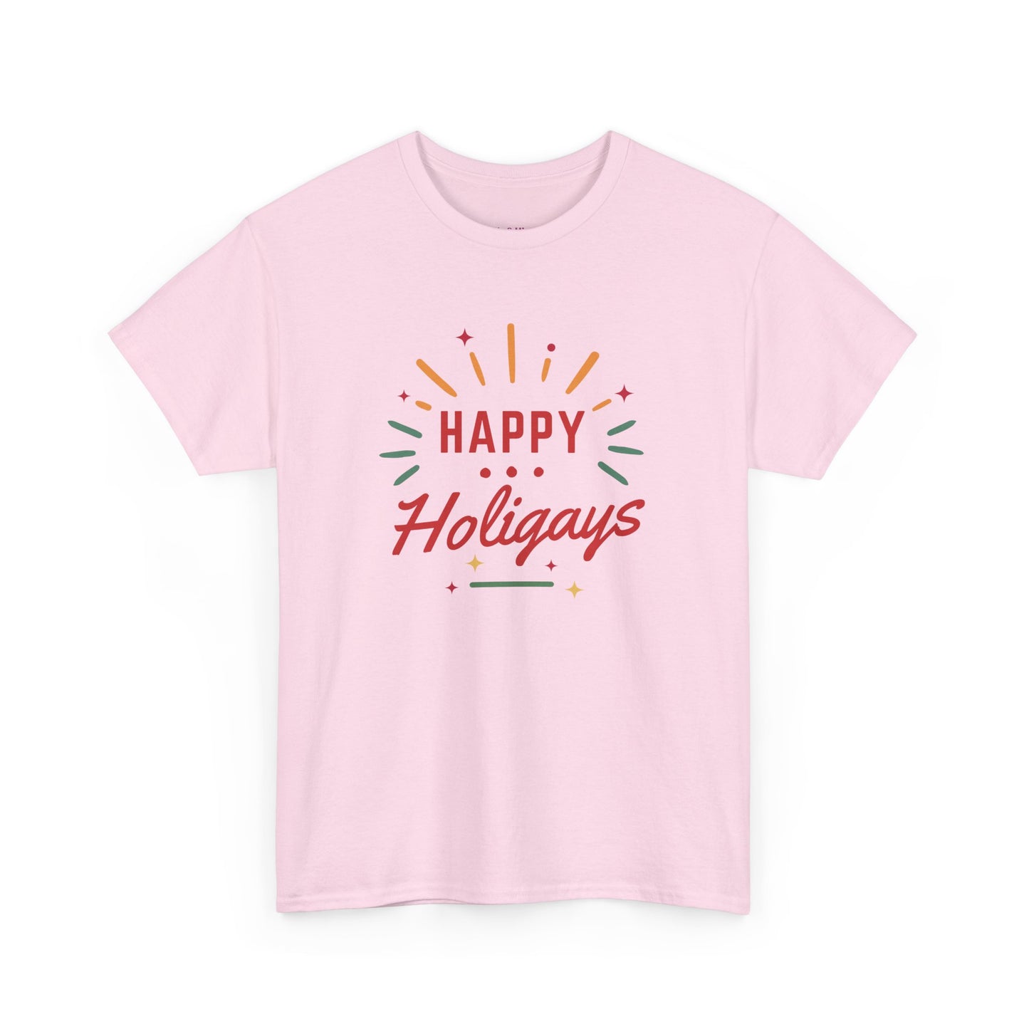 Happy Holigays Simple Unisex Heavy Cotton Tee