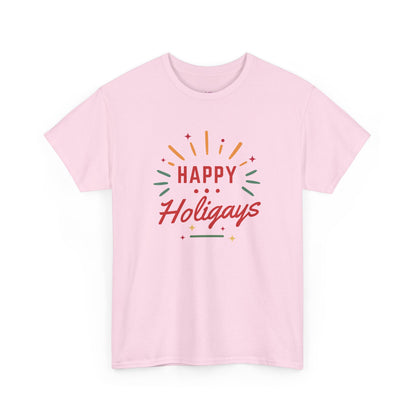 Happy Holigays Simple Unisex Heavy Cotton Tee