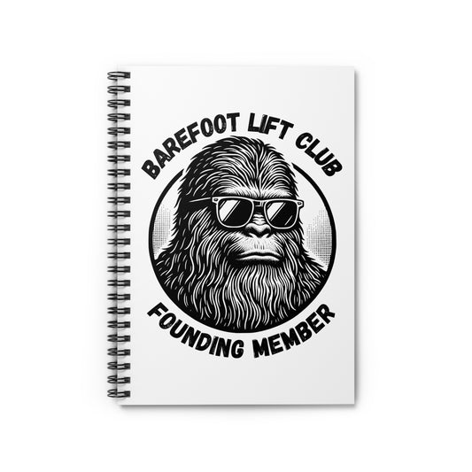 Barefoot Lift Club Founding Member // Spiral Notebook - Ruled Line