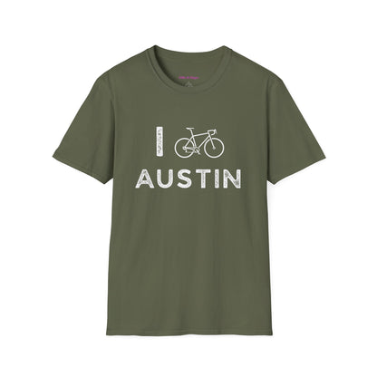 I (Road) Bike Austin // Unisex Softstyle T-Shirt