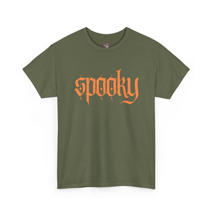 Spooky Unisex Heavy Cotton Tee, Halloween Shirt, Cute Fall T-Shirt, Casual Wear, Gift for Friends, Seasonal Apparel