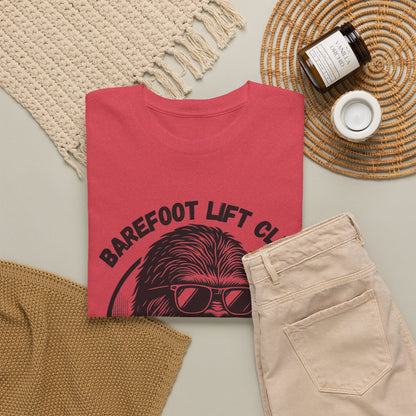 Bigfoot Founding Member of the Barefoot Lift Club // Unisex Heavy Cotton Tee - Founding Member Sasquatch Design