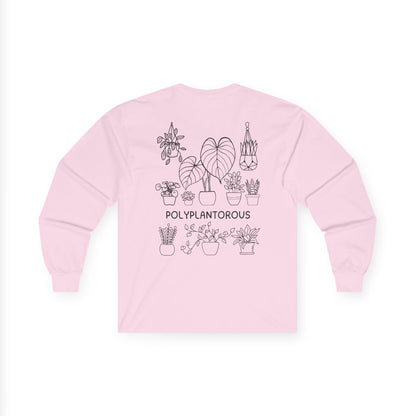 polyPLANTorous // Unisex Long Sleeve Tee - Botanical Design for Plant Lovers