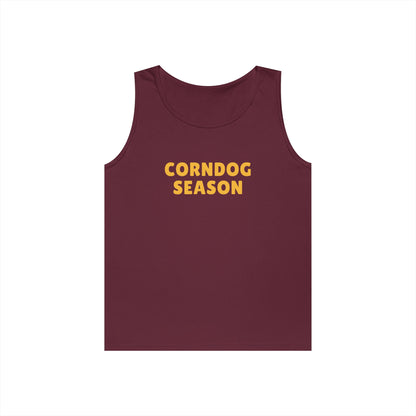 Corndog Season Unisex Heavy Cotton Tank Top - Fun Summer Apparel