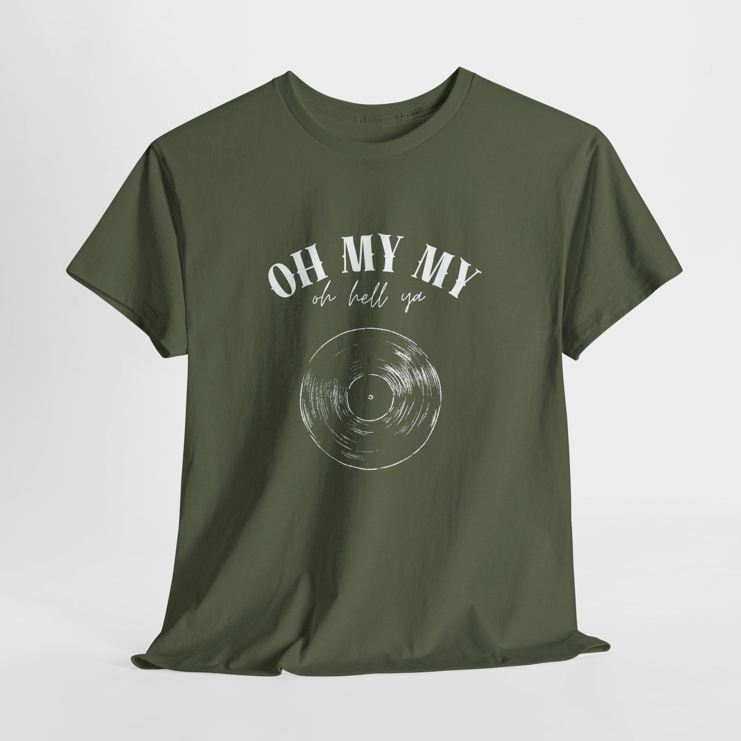 Oh My My Vintage Vinyl Graphic // Unisex Heavy Cotton Tee - Perfect for Music Lovers