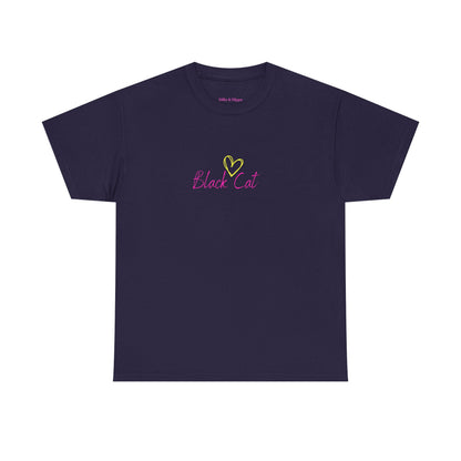 Black Cat Seeking My Golden Retriever // Unisex Heavy Cotton Tee - Relationship Dynamics