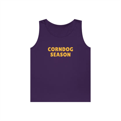 Corndog Season Unisex Heavy Cotton Tank Top - Fun Summer Apparel