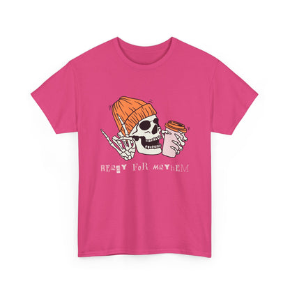 Skull Graphic Tee, Unisex Heavy Cotton, Casual Streetwear, Grunge Aesthetic, Halloween Costume, Gift for Him/Her