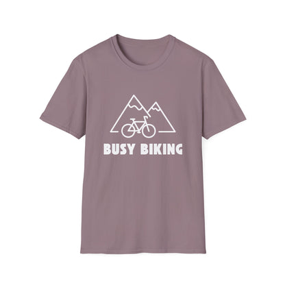 Busy (Mountain) Biking // Unisex Softstyle T-Shirt