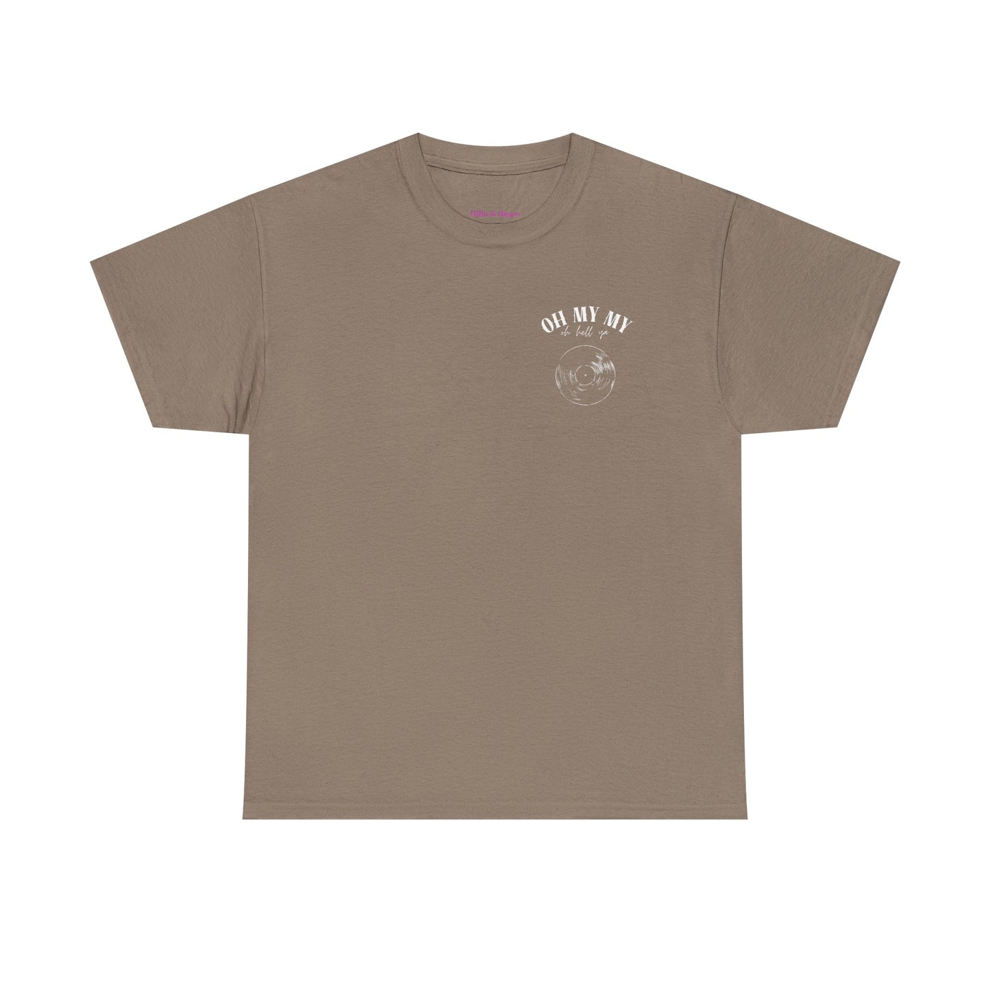 Oh My My Vintage Vinyl Graphic - Pocket Placement // Unisex Heavy Cotton Tee - Perfect for Music Lovers