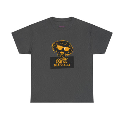 Golden Retriever with Sign //  Unisex Heavy Cotton Tee