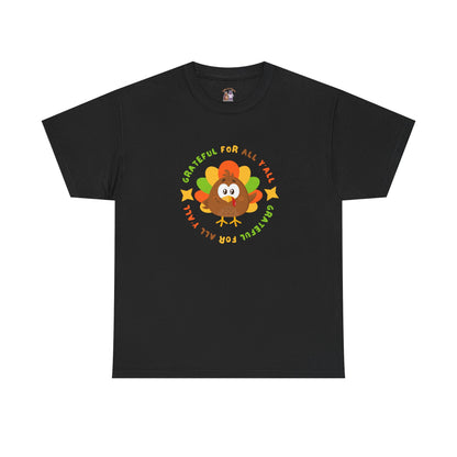 Grateful for All Y'all with Turkey // Unisex Jersey Short Sleeve Tee
