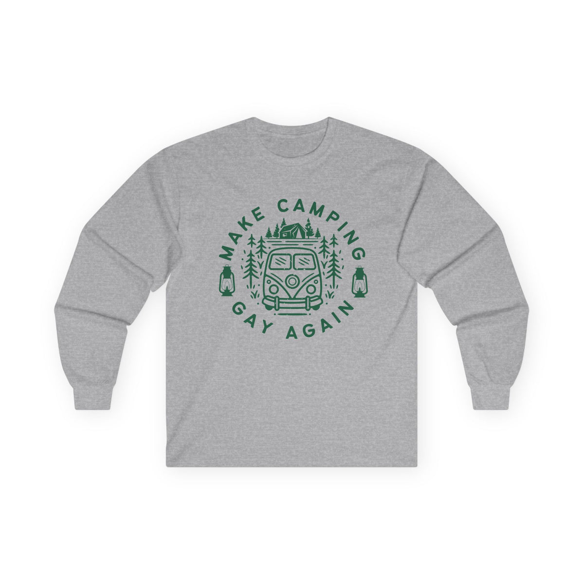 Make Camping Gay Again // Long Sleeve Tee - Unisex Ultra Cotton Shirt for Outdoor Enthusiasts