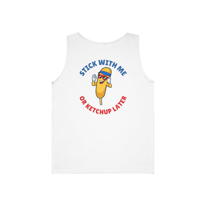 Corndog Season Unisex Heavy Cotton Tank Top - Fun Summer Apparel