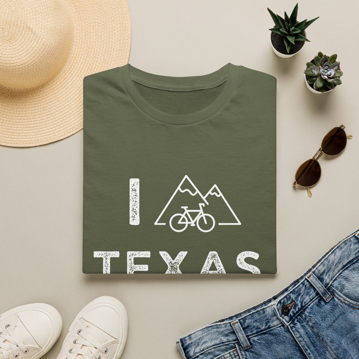 I (Mountain) Bike Texas // Unisex Softstyle T-Shirt