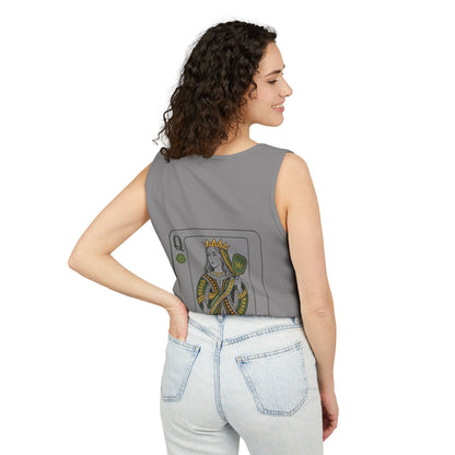 Pickleball - Queen of the Court - Vintage Playing Card - Tank Top — Graphic Tank