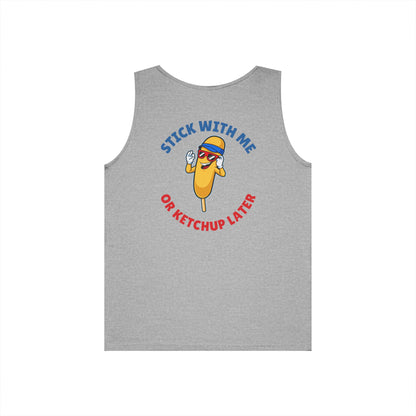 Corndog Season Unisex Heavy Cotton Tank Top - Fun Summer Apparel
