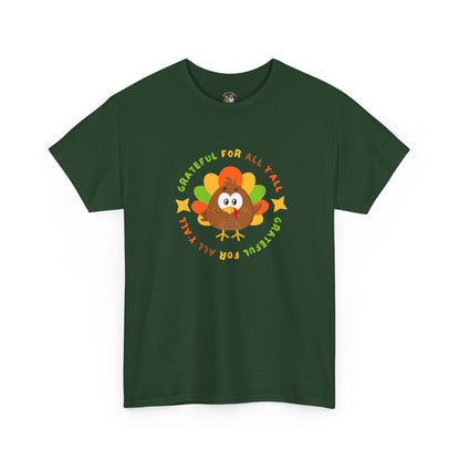 Grateful for All Y'all with Turkey // Unisex Jersey Short Sleeve Tee