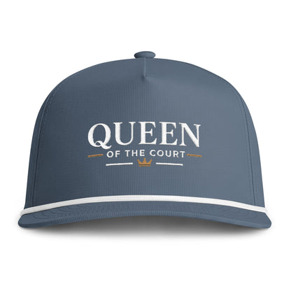 Queen of the Court Rope Cap – Cream Embroidery