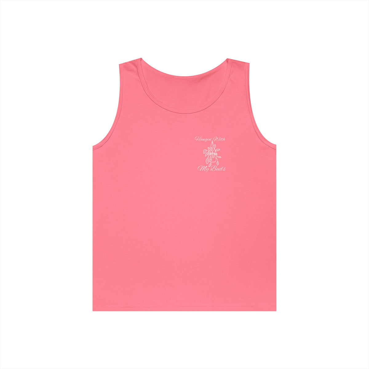 Hangin' With My Buds // Happy Plant Lover Unisex Heavy Cotton Tank Top - Perfect for Gardening Enthusiasts
