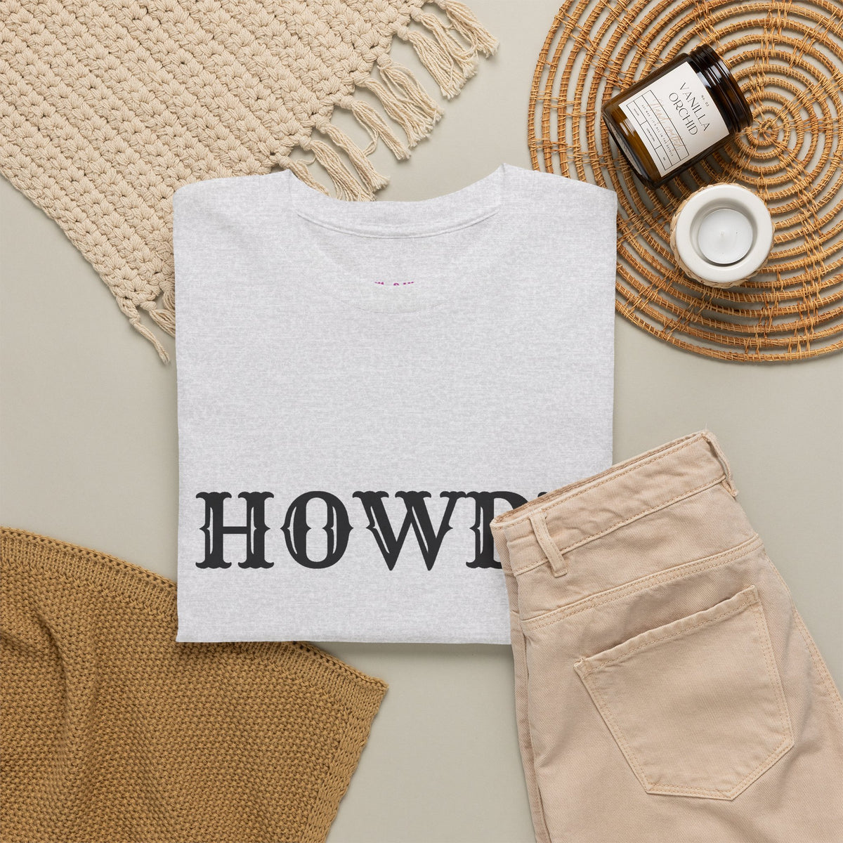 Howdy & Adios  // Unisex Heavy Cotton Tee - Casual Statement Shirt