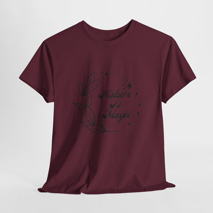 Nature is Magic // Unisex Heavy Cotton Tee - Nature-Themed Casual Wear