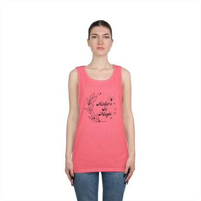Nature is Magic // Unisex Heavy Cotton Tank Top -  Design for Outdoor Lovers