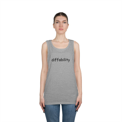 Diffability // Unisex Heavy Cotton Tank Top