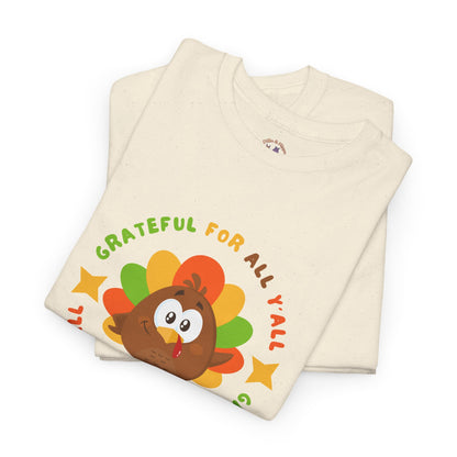 Grateful for All Y'all with Turkey // Unisex Jersey Short Sleeve Tee