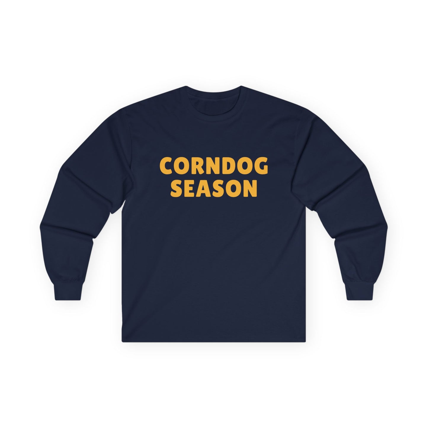 Corndog Season // Long Sleeve Tee - Fun Unisex Apparel for Food Lovers