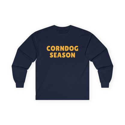 Corndog Season // Long Sleeve Tee - Fun Unisex Apparel for Food Lovers