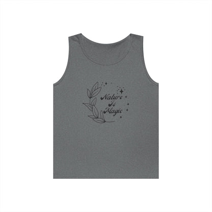 Nature is Magic // Unisex Heavy Cotton Tank Top -  Design for Outdoor Lovers