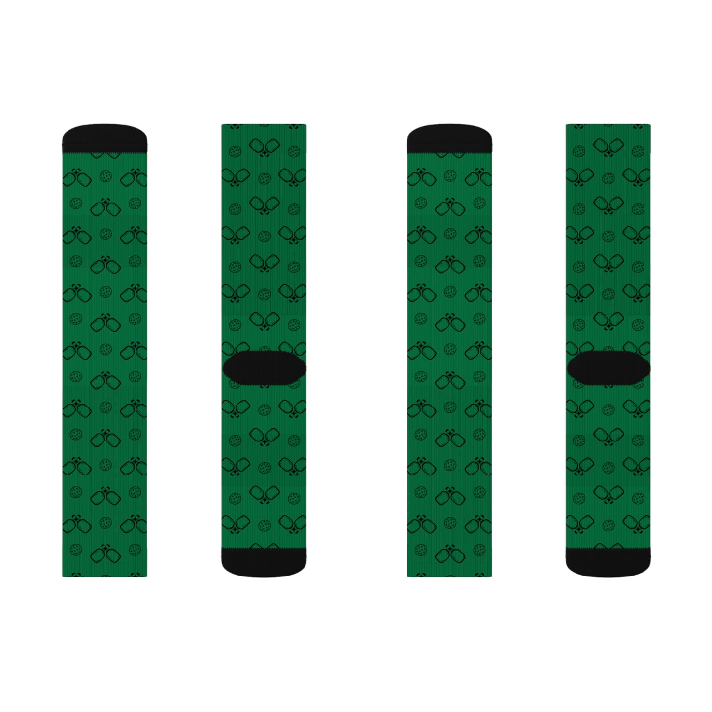 Green Pickleball Sublimation Socks