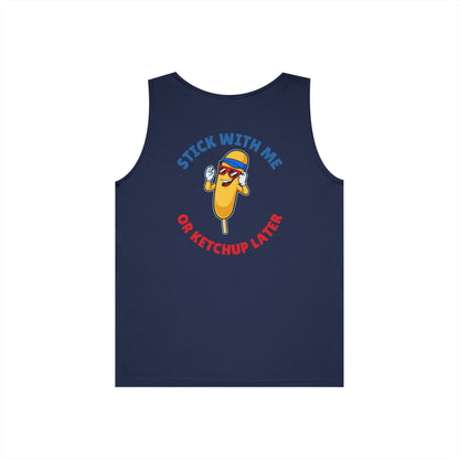 Corndog Season Unisex Heavy Cotton Tank Top - Fun Summer Apparel