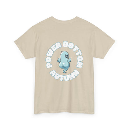 'Power Bottom Autumn' Blue Ghost // Playful Unisex Heavy Cotton Tee