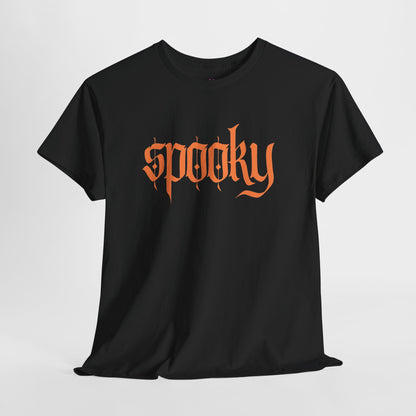 Spooky Unisex Heavy Cotton Tee, Halloween Shirt, Cute Fall T-Shirt, Casual Wear, Gift for Friends, Seasonal Apparel