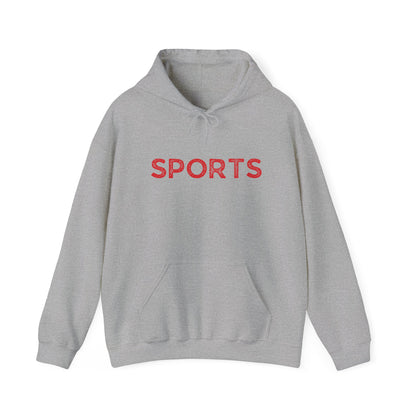 Sports // Unisex Heavy Blend™ Hooded Sweatshirt - Red Text
