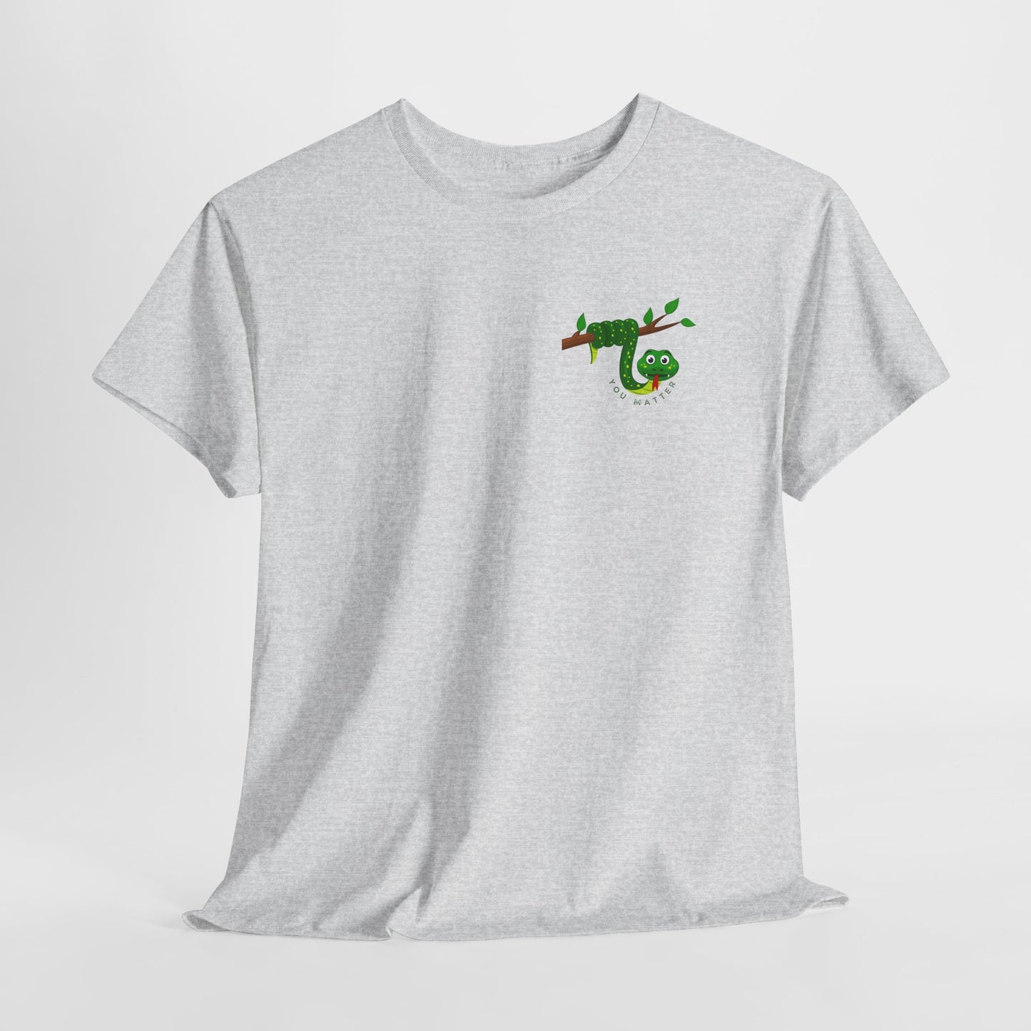 Keep Hanging On - Snake // Unisex Heavy Cotton Tee - Positive Message T-Shirt