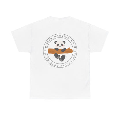 Keep Hangin' On - Panda // Unisex Heavy Cotton Tee -Vibes Graphic Shirt