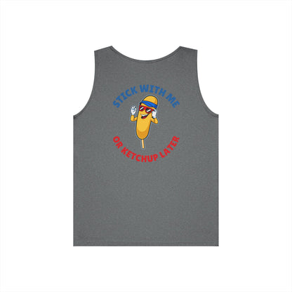 Corndog Season Unisex Heavy Cotton Tank Top - Fun Summer Apparel