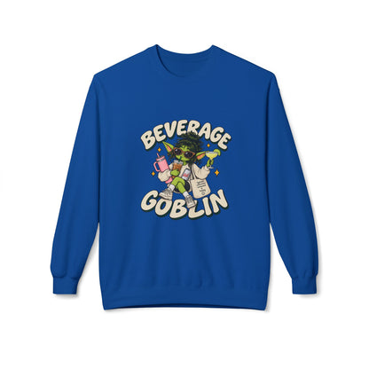 Beverage Goblin T-Shirt — Cute Retro Drink Lover Crew Neck Sweatshirt