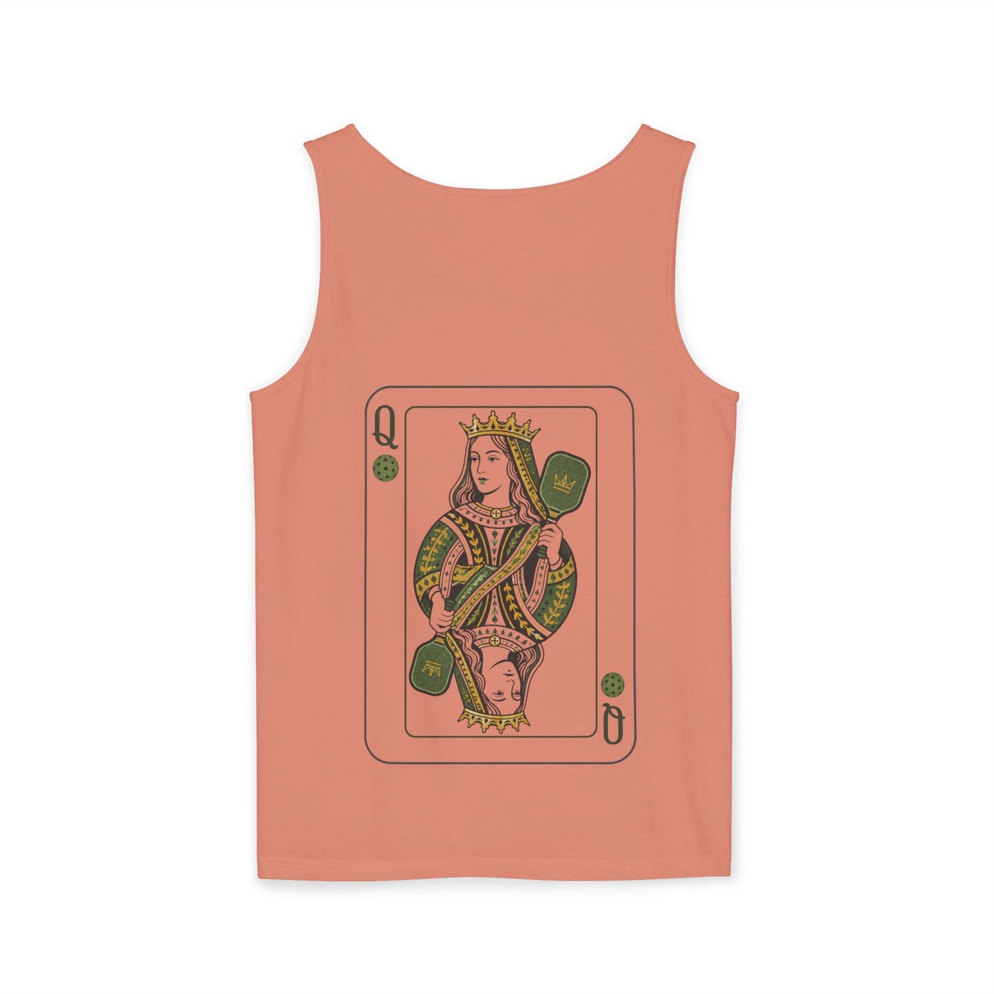 Pickleball - Queen of the Court - Vintage Playing Card - Tank Top — Graphic Tank
