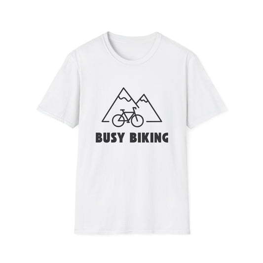 Busy (Mountain) Biking // Unisex Softstyle T-Shirt
