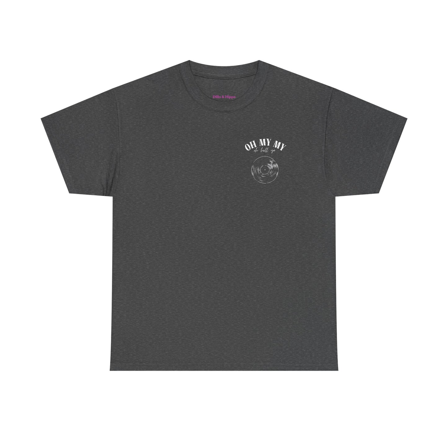 Oh My My Vintage Vinyl Graphic - Pocket Placement // Unisex Heavy Cotton Tee - Perfect for Music Lovers