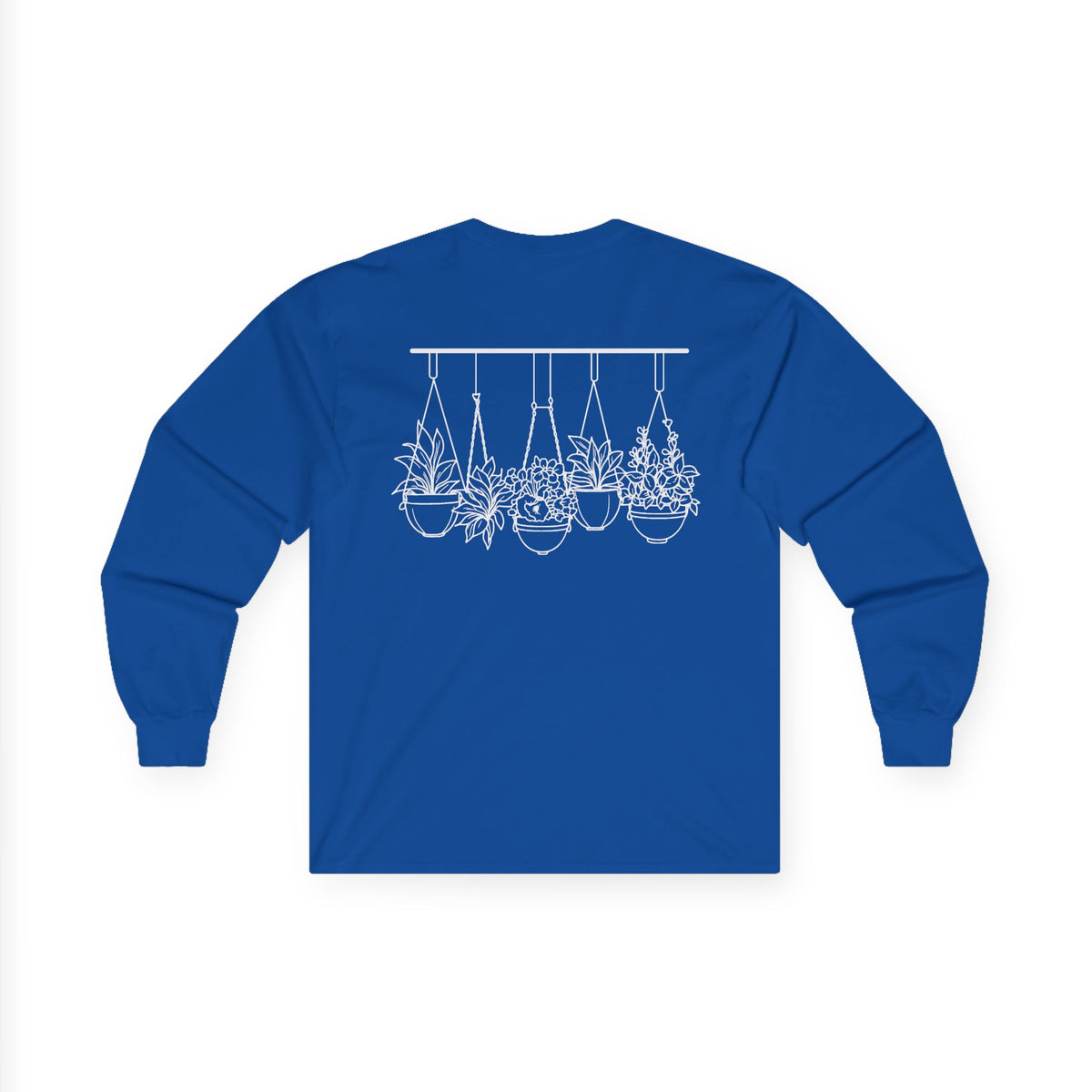 Hangin' With My Buds // Unisex Ultra Cotton Long Sleeve Tee - 'Happy Plants' Botanical Design