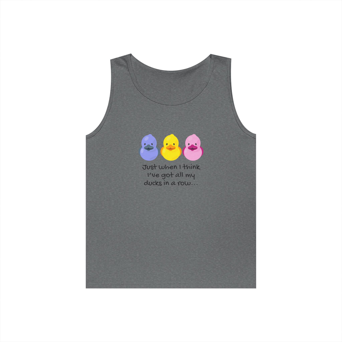 Ducks in a Row // Unisex Heavy Cotton Tank Top