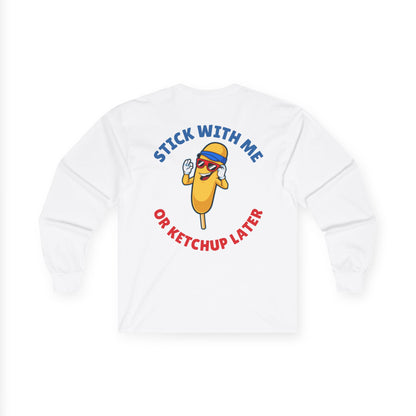 Corndog Season // Long Sleeve Tee - Fun Unisex Apparel for Food Lovers