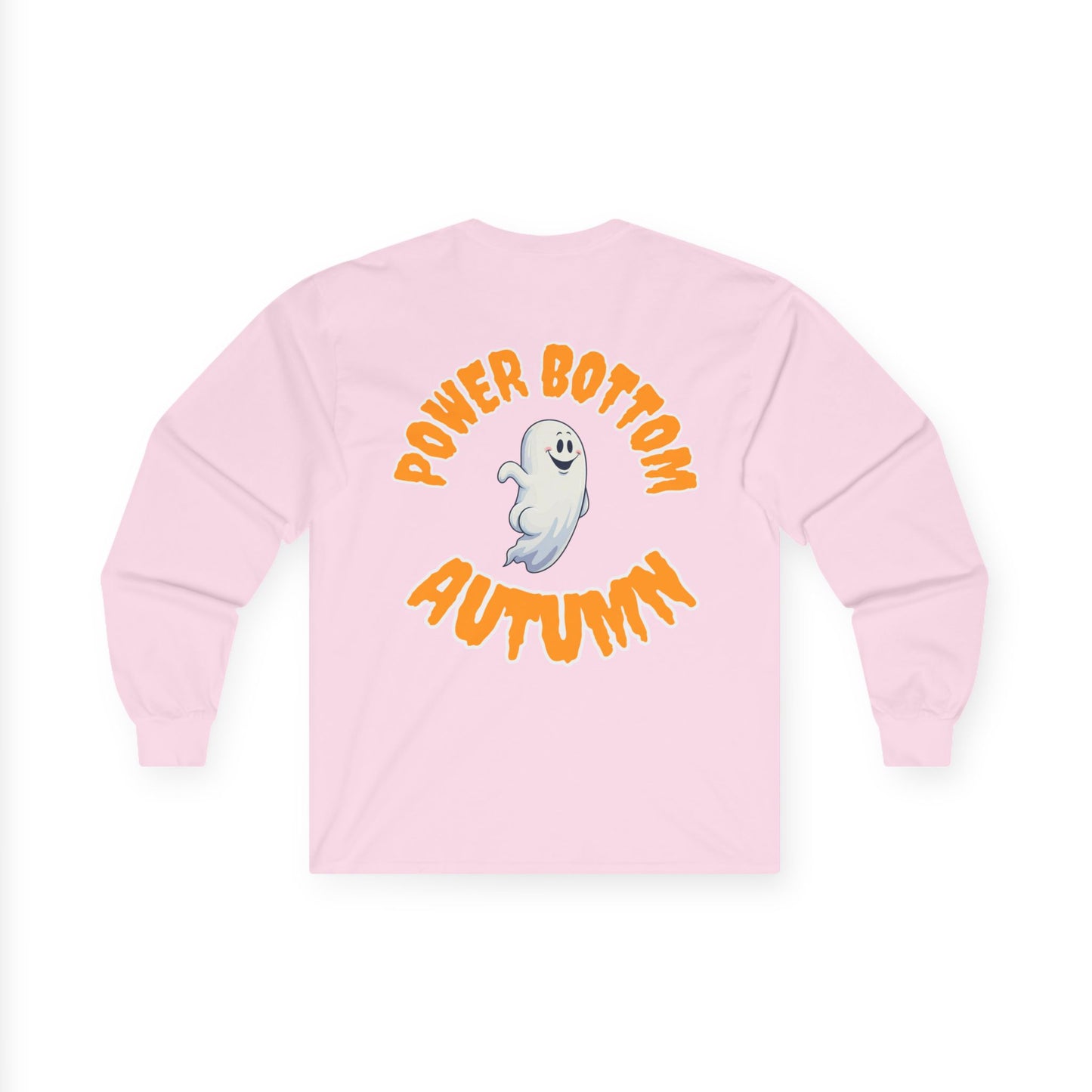 Power Bottom Autumn - White Ghost // Unisex Ghostly Vibes Long Sleeve Tee