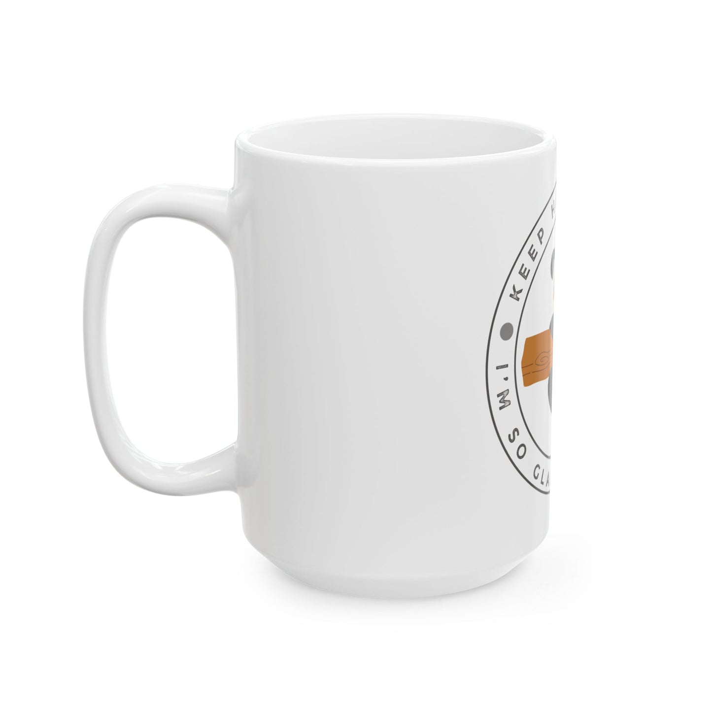 Keep Hanging On Panda // Ceramic Mug, (11oz, 15oz)