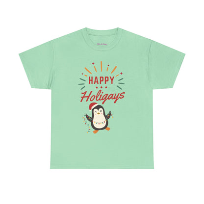 Happy Holigay Penguin Unisex Heavy Cotton Tee